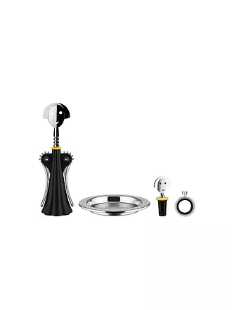 ALESSI | Bar Set ALESSI+WINE 4-tlg Schwarz / Edelstahl | 